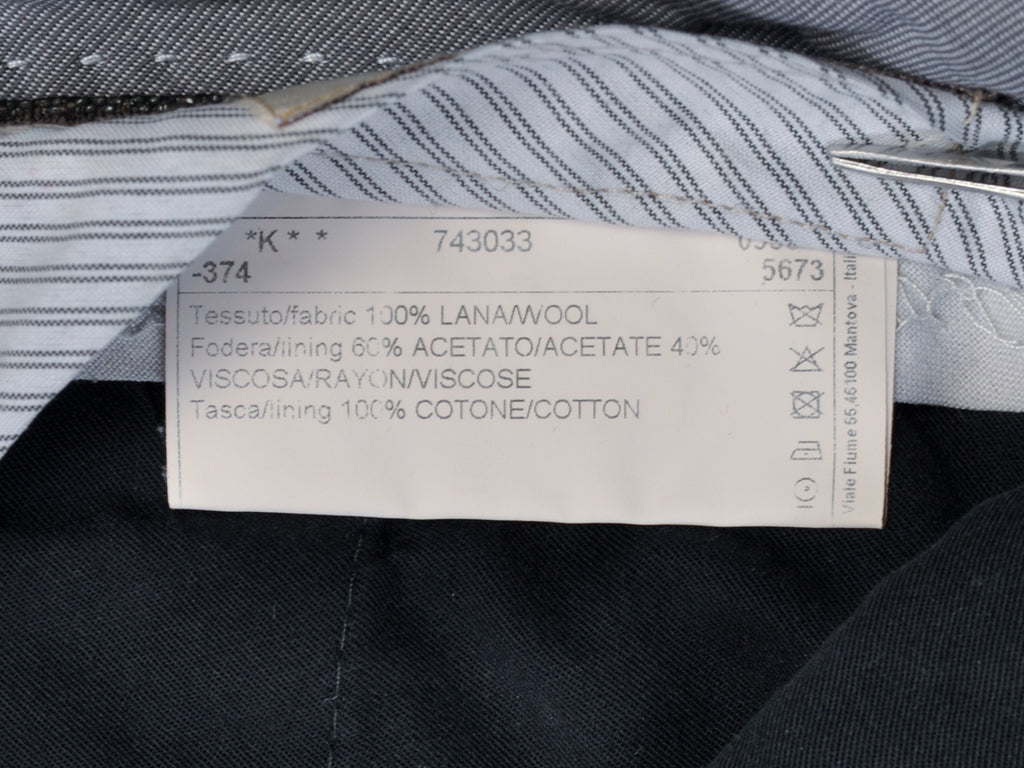 Luigi Bianchi Sartoria Navy Blue Twill Pants