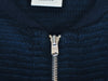 S.N.S. Herning Navy Blue Ribbed Full Zip Cardigan