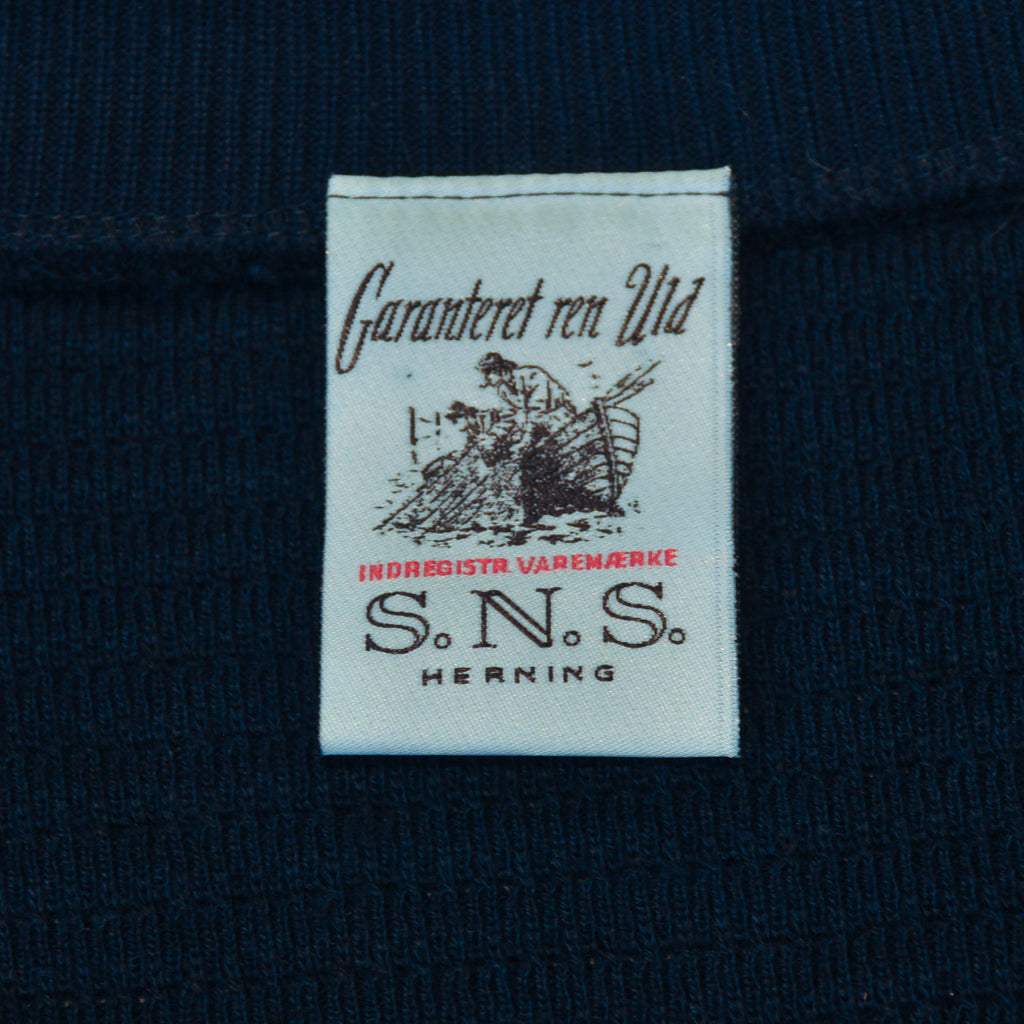 S.N.S. Herning Navy Blue Ribbed Full Zip Cardigan