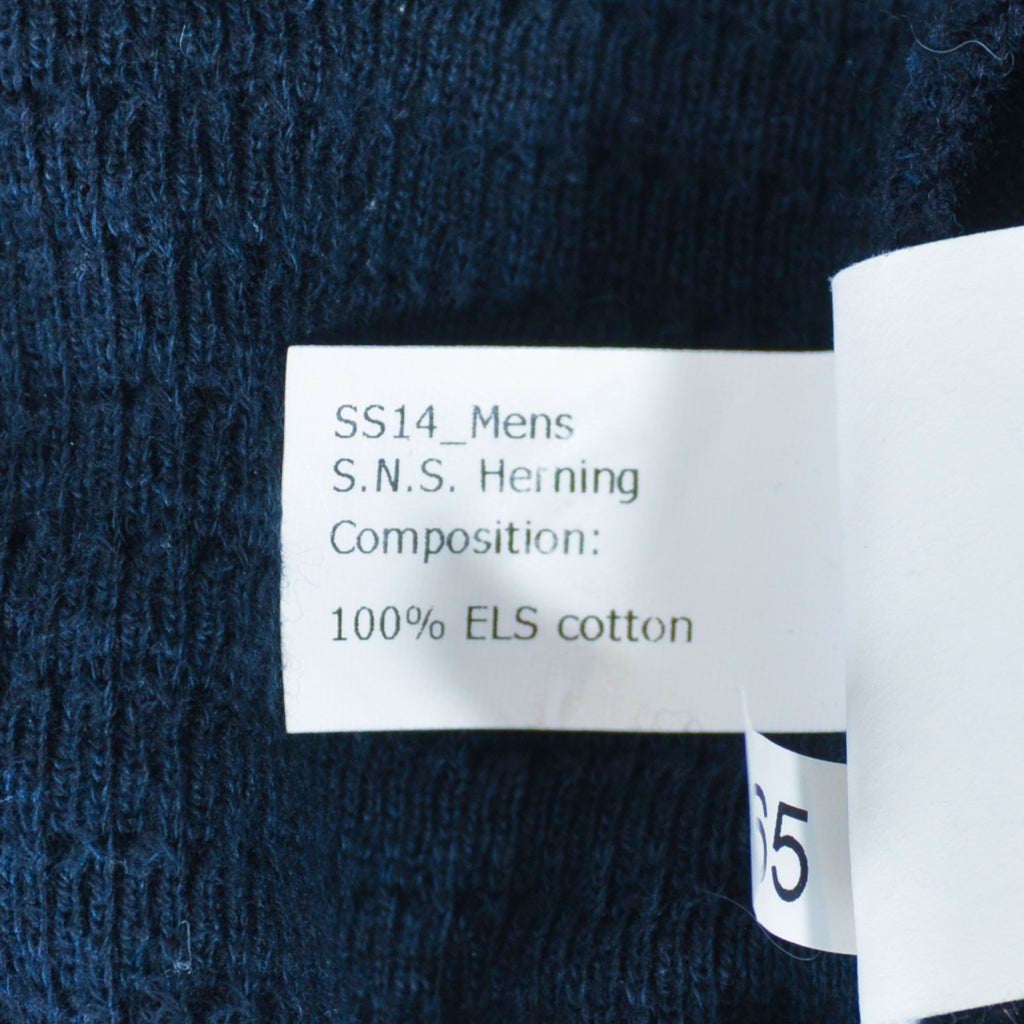S.N.S. Herning Navy Blue Ribbed Full Zip Cardigan