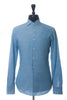 Glanshirt Blue Slub Weave Linen Blend Shirt