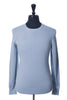 Brunello Cucinelli Light Blue Cotton Crew Neck Sweater