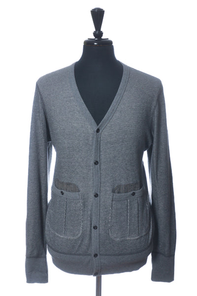 Wings + Horns Research Grey Cotton Cardigan