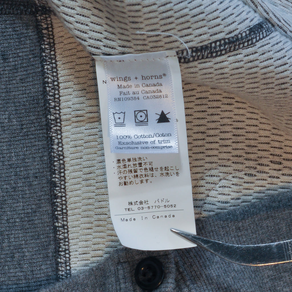 Wings + Horns Research Grey Cotton Cardigan