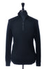 Wings+Horns Black Quarter Zip Merino Wool Sweater