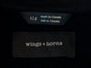 Wings+Horns Black Quarter Zip Merino Wool Sweater
