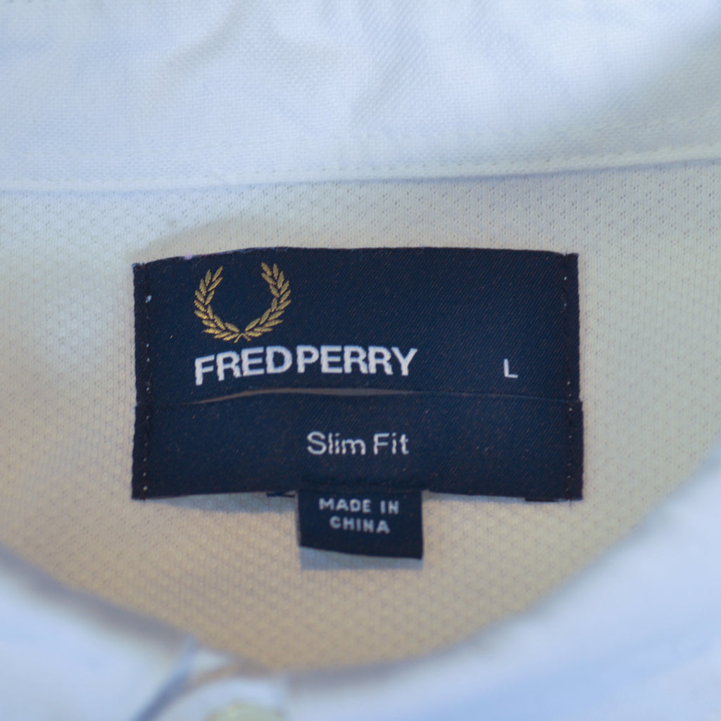 Fred Perry White Slim Fit Polo Shirt