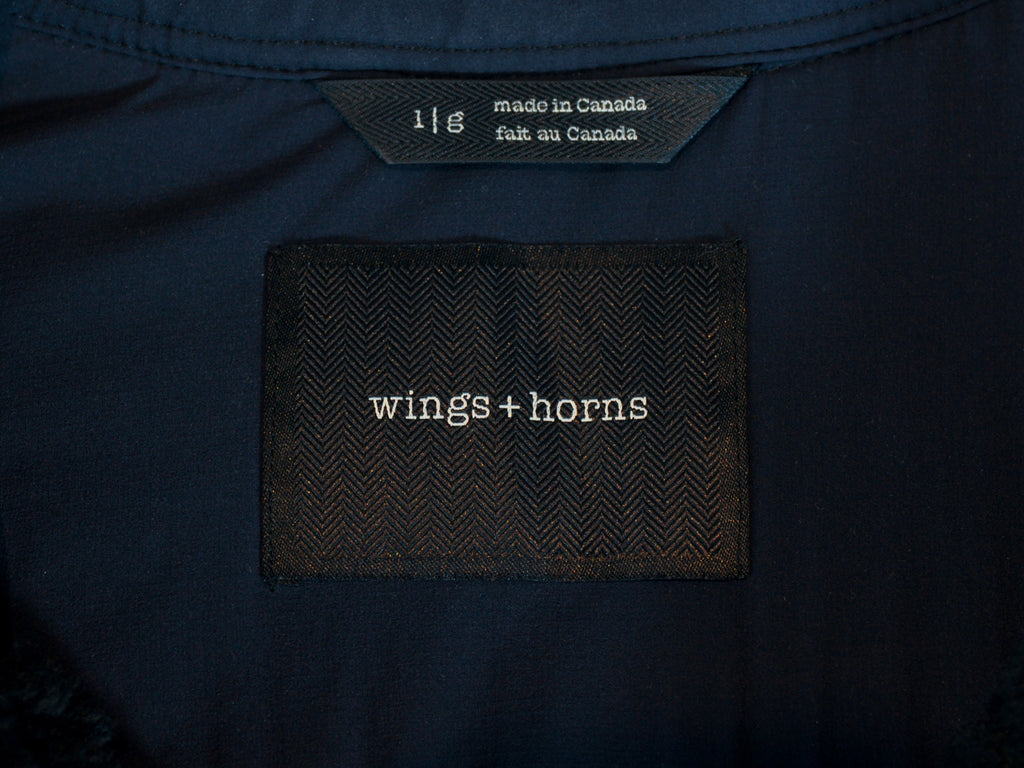 Wings + Horns Navy Blue Quilted Jacket