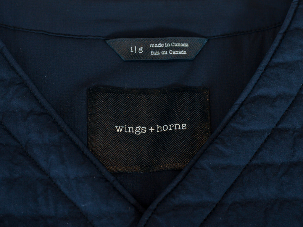 Wings + Horns Black Quilted Vest