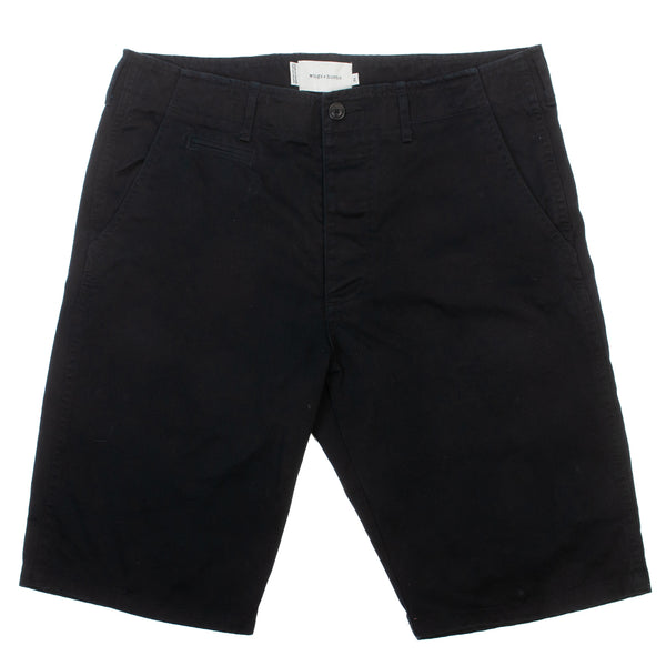 Wings + Horns Black Cotton Shorts