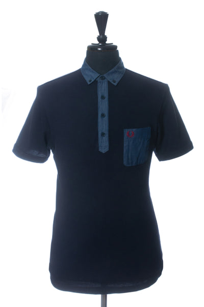 Ferd Perry Navy Blue Slim Fit Polo Shirt