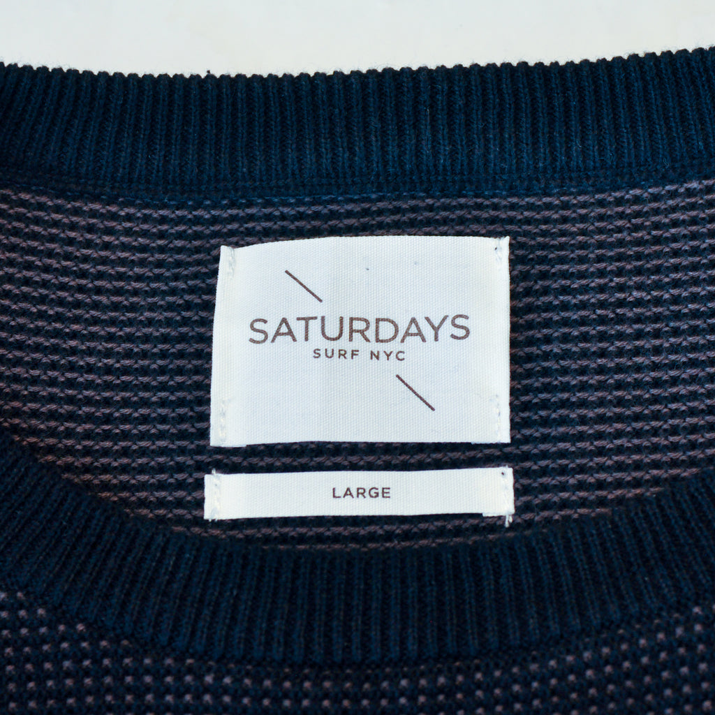 Saturdays Surf Black Block Crew Neck Sweater