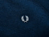 Fred Perry Navy Marled Loopback Crew Sweater
