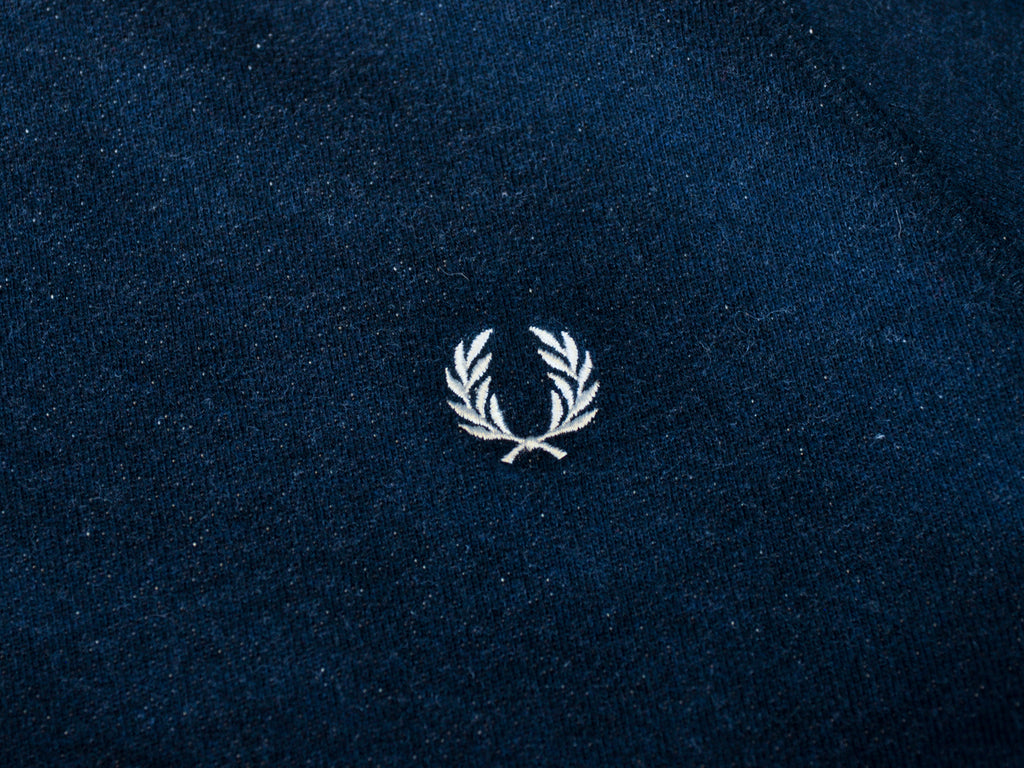 Fred Perry Navy Marled Loopback Crew Sweater