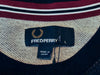 Fred Perry Navy Marled Loopback Crew Sweater