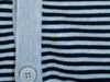 Fred Perry Navy on Grey Striped Cardigan Sweater