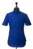 Paul Smith NWT Blue Poplin Slim Fit Short Sleeve Shirt