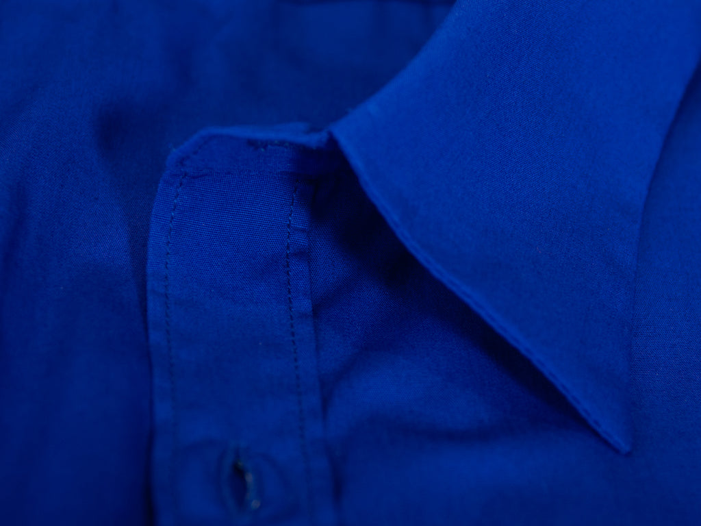 Paul Smith NWT Blue Poplin Slim Fit Short Sleeve Shirt