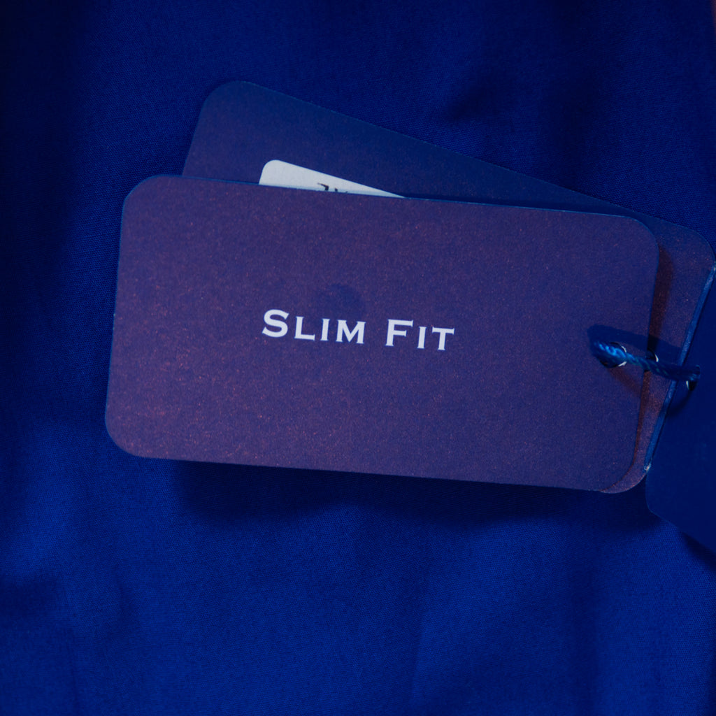 Paul Smith NWT Blue Poplin Slim Fit Short Sleeve Shirt