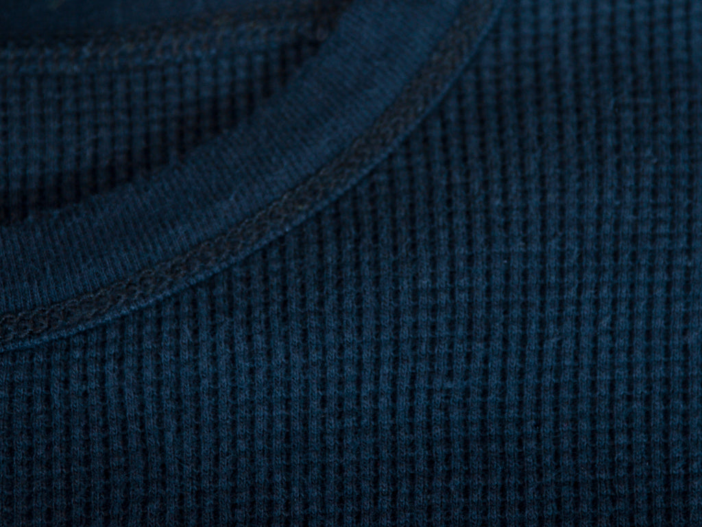 Wings + Horns Washed Black Waffle Knit Crew Neck Sweater