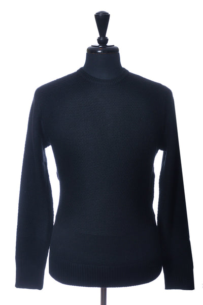 Wings + Horns Black Merino Wool Crew Neck Sweater