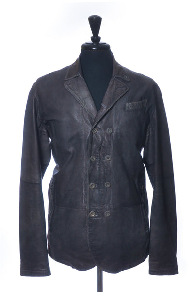 Diesel Grey Lamb Leather Jacket