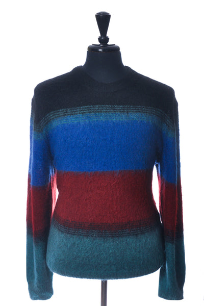 Paul Smith Striped Shaggy Mohair Sweater