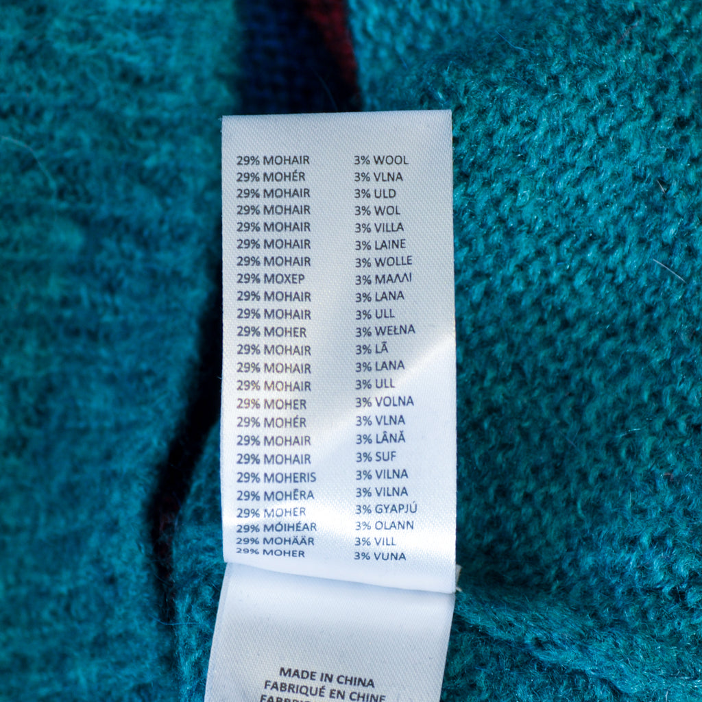 Paul Smith Striped Shaggy Mohair Sweater