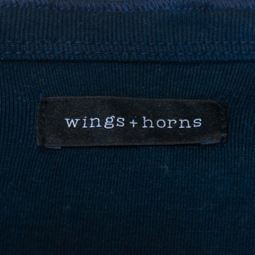 Wings + Horns NWT Ink Blue Henley Shirt