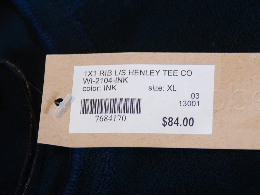 Wings + Horns NWT Ink Blue Henley Shirt