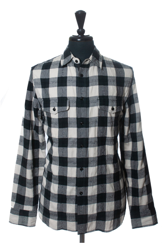 Rag & Bone Black on Ivory Check Over Shirt