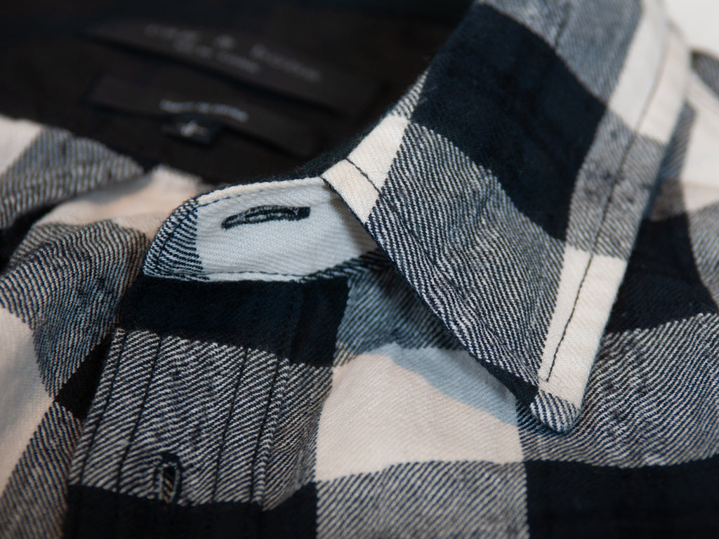 Rag & Bone Black on Ivory Check Over Shirt
