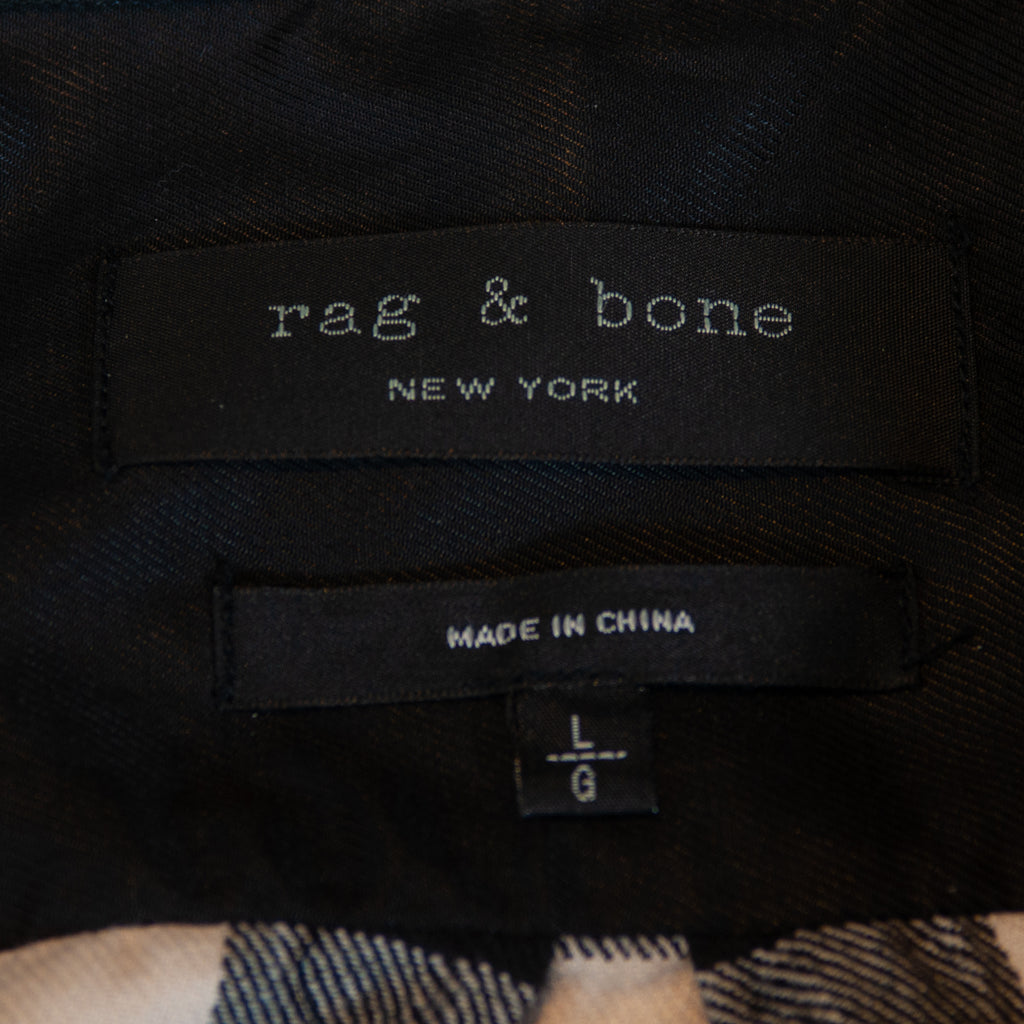 Rag & Bone Black on Ivory Check Over Shirt