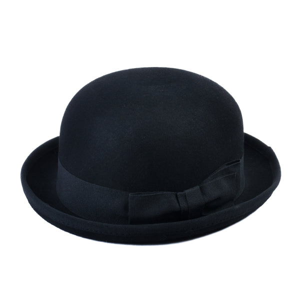 Holt Renfrew Black Wool Bowler Hat