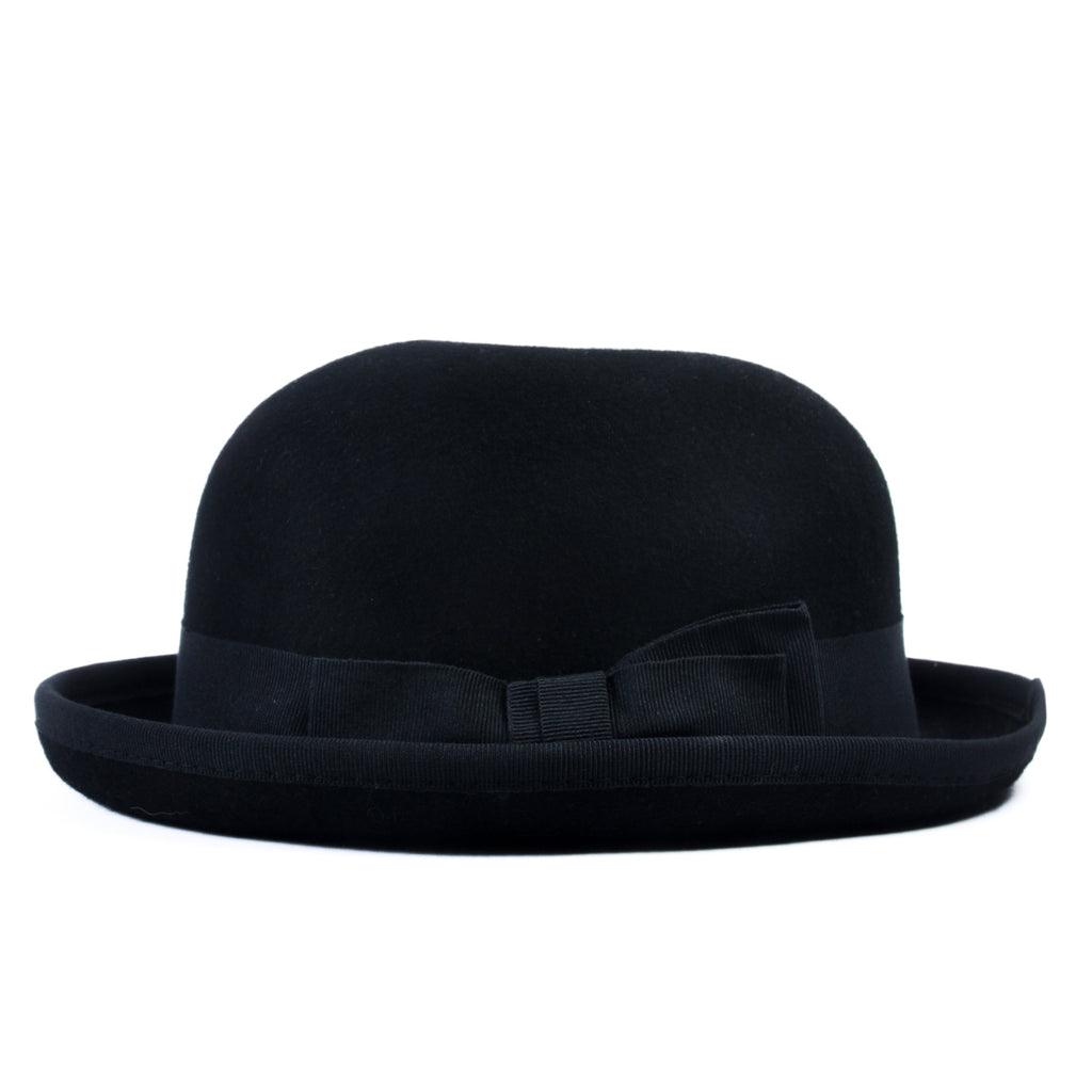 Holt Renfrew Black Wool Bowler Hat