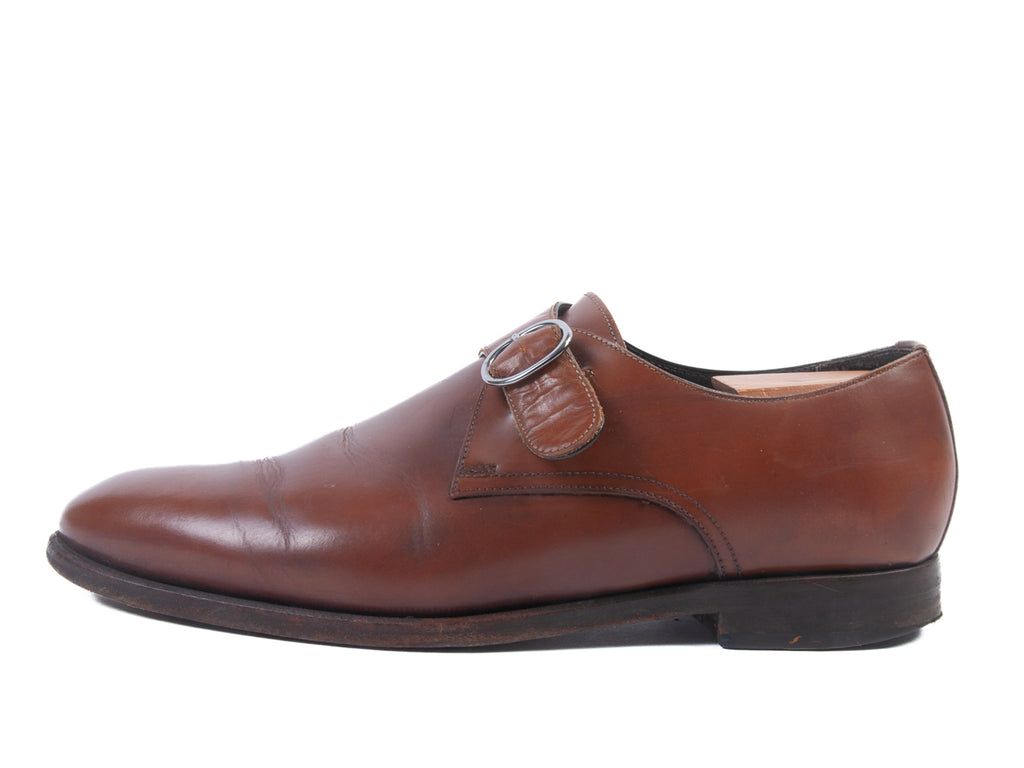 Canali Brown Monk Strap Shoes