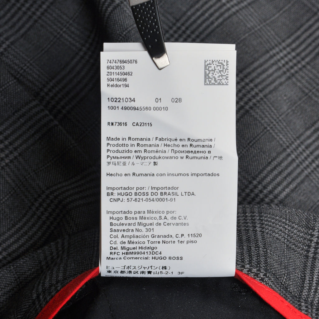 Hugo Boss Grey Check Heldor194 Pants