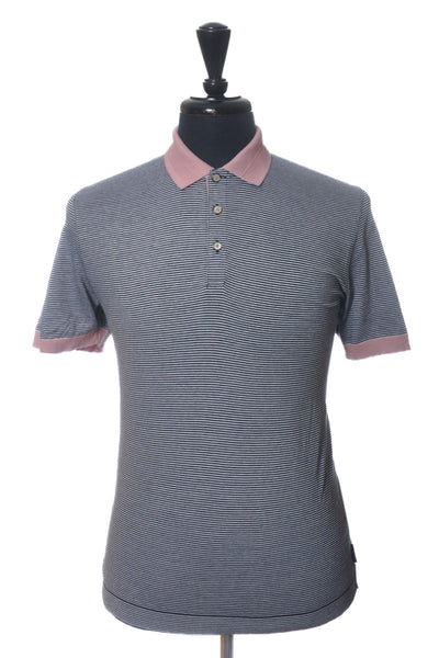 Ted Baker Navy Blue Striped Beagle Polo Shirt
