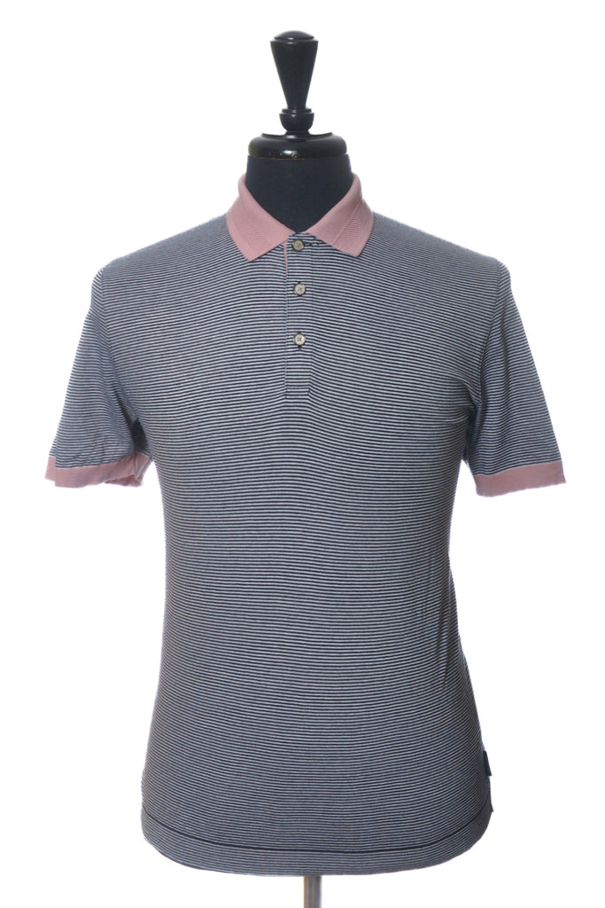 Ted Baker Navy Blue Striped Beagle Polo Shirt