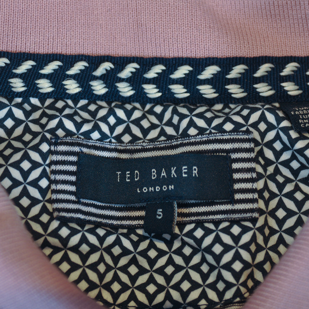 Ted Baker Navy Blue Striped Beagle Polo Shirt