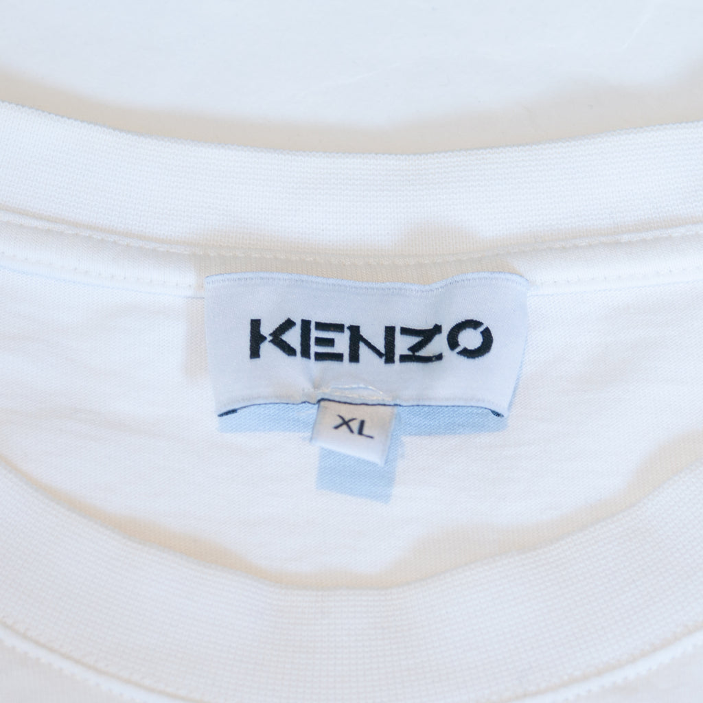 Kenzo White Tiger Print T-Shirt