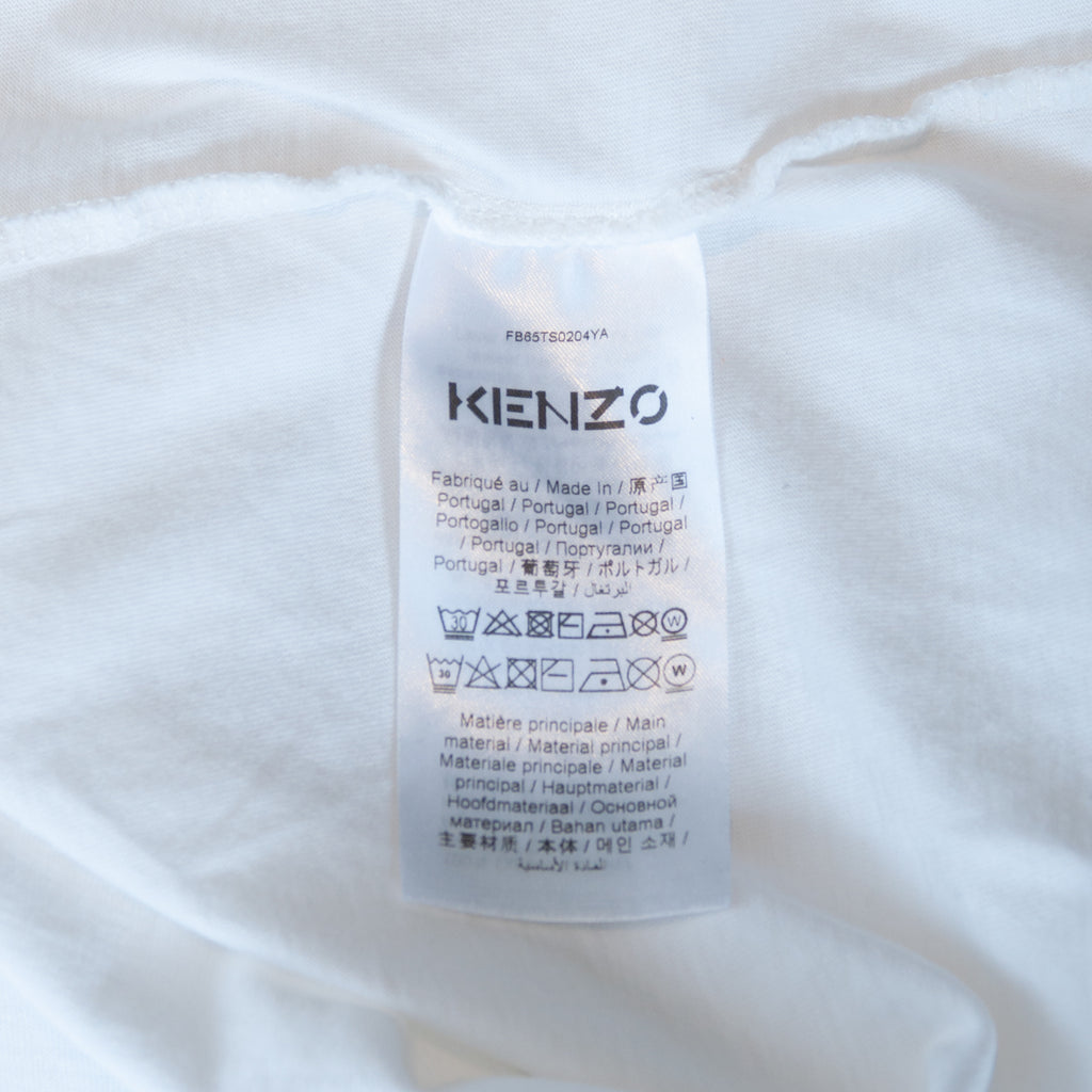 Kenzo White Tiger Print T-Shirt