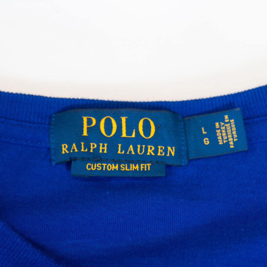 Polo Ralph Lauren Blue Custom Slim Fit Bear Print T-Shirt