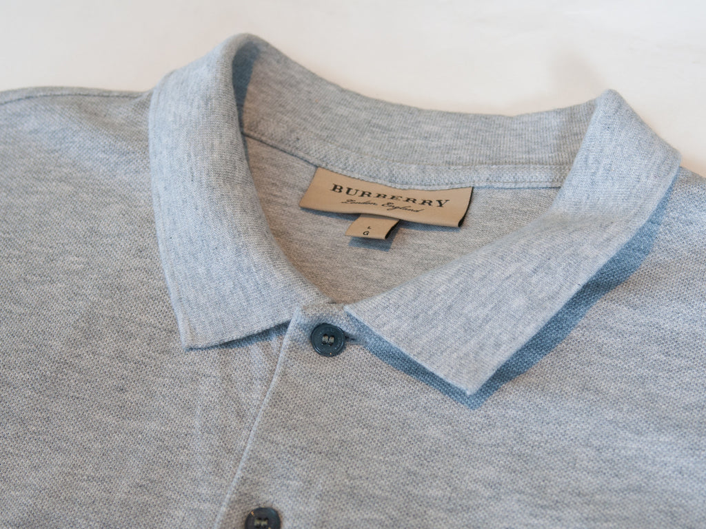 Burberry Light Grey Polo Shirt