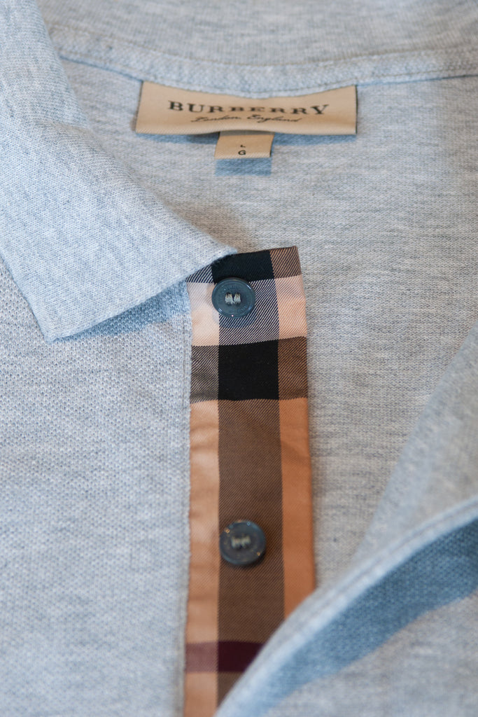 Burberry Light Grey Polo Shirt