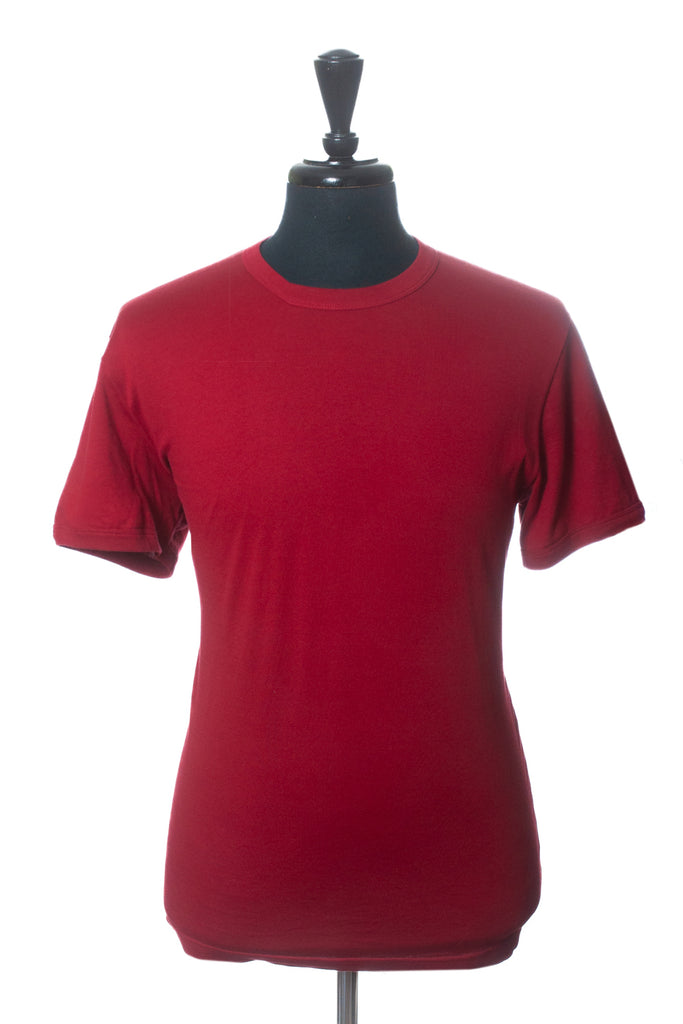 Dolce & Gabbana Deep Red Crew Neck T-Shirt