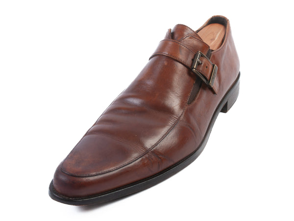 Donald Pliner Brown Monk Strap Shoes