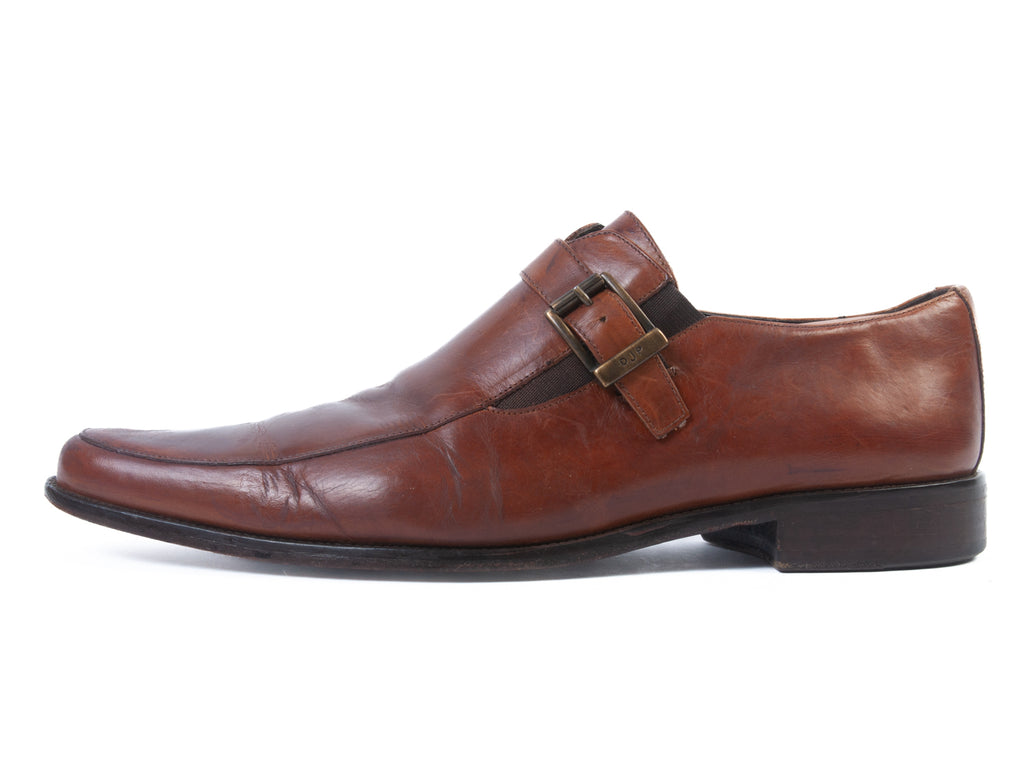 Donald Pliner Brown Monk Strap Shoes