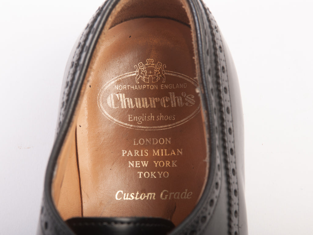 Church’s Custom Grade Black Cotterstock Wingtip Shoes