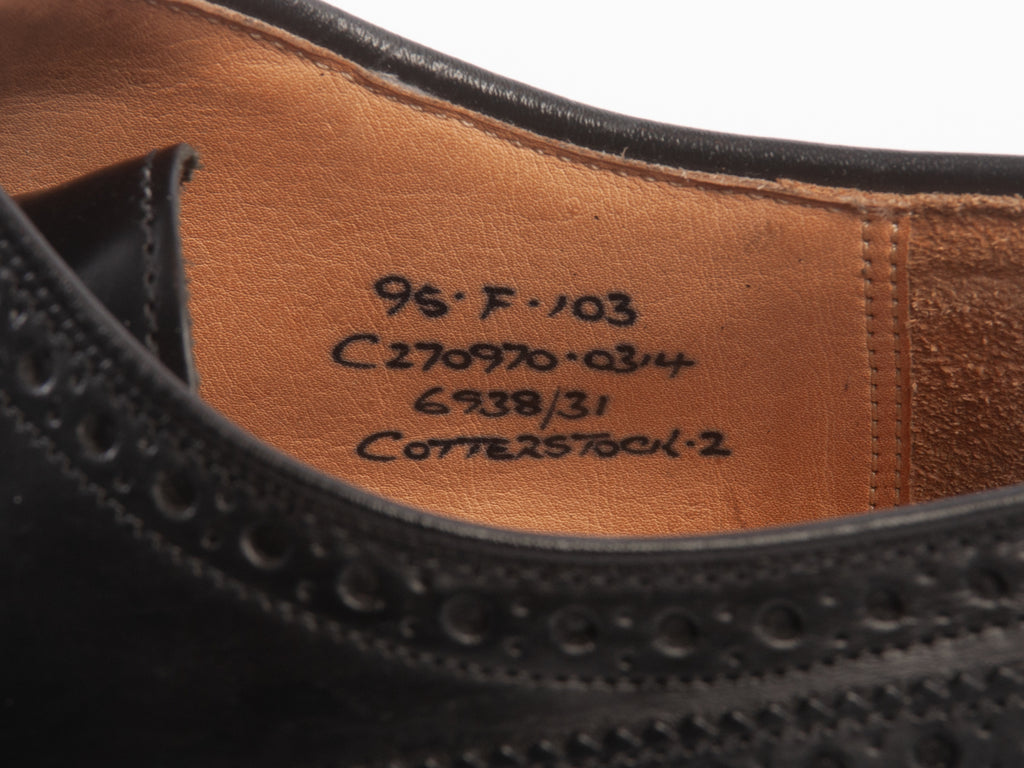 Church’s Custom Grade Black Cotterstock Wingtip Shoes